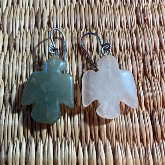 Small quartz thunderbird earrings - Picture 2 of 3